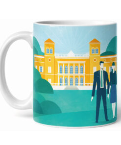 330 ml White Ceramic Mug – Customizable, Dishwasher Safe