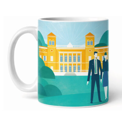 330 ml White Ceramic Mug – Customizable, Dishwasher Safe